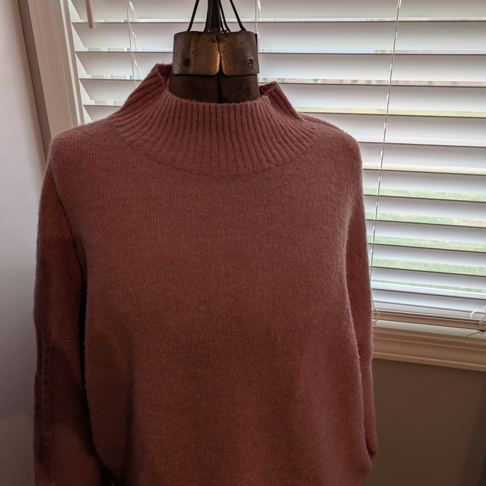 LC Lauren Conrad Dusty Rose Mock-Neck Sweater